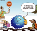 Cartoons em ingls sobre H1N1