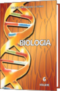 capa do livro Biologia apresentando um pedaço da molécula de DNA.