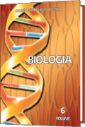 capa do livro Biologia apresentando um pedao da molcula de DNA.