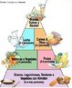 Instrumento, sob a forma grfica, de orientao da populao para uma alimentao mais saudvel. Os alimentos dispostos na base da pirmide devem ter uma participao maior no total de calorias da alimentao, ao contrrio dos alimentos dispostos no topo da pirmide, que devem contribuir com a menor parte das calorias de toda a alimentao. Cada grupo de alimentos  fonte de nutrientes especficos e essenciais a uma boa manuteno do organismo. <br/><br/> Palavras-chave: Nutrio. Alimentos. Digesto. Calorias. Qualidade vida. Manuteno. Corpo. Energticos. Reguladores. 